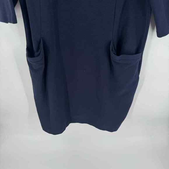 Boden Jasmine Ottoman Navy Blue 3/4 Sleeve Shift Dress with Pockets Size 18L - Picture 5 of 8